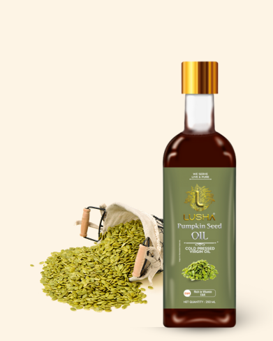 LUSHA Cold-Pressed Pumpkin Seed Oil – A Nutrient-Rich Superfood for Skin, Heart & Hormones