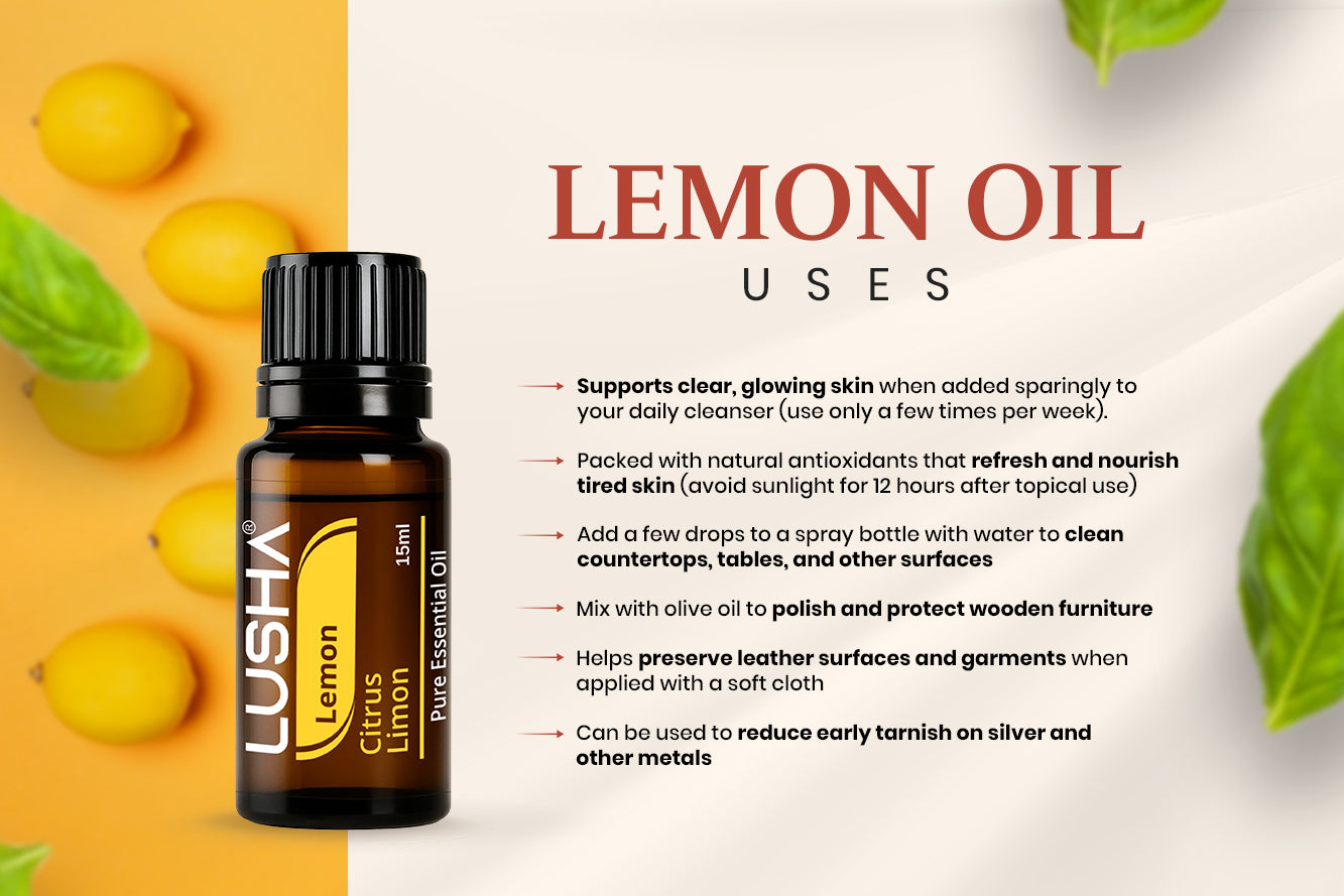 Lemon Essential Oil uses image