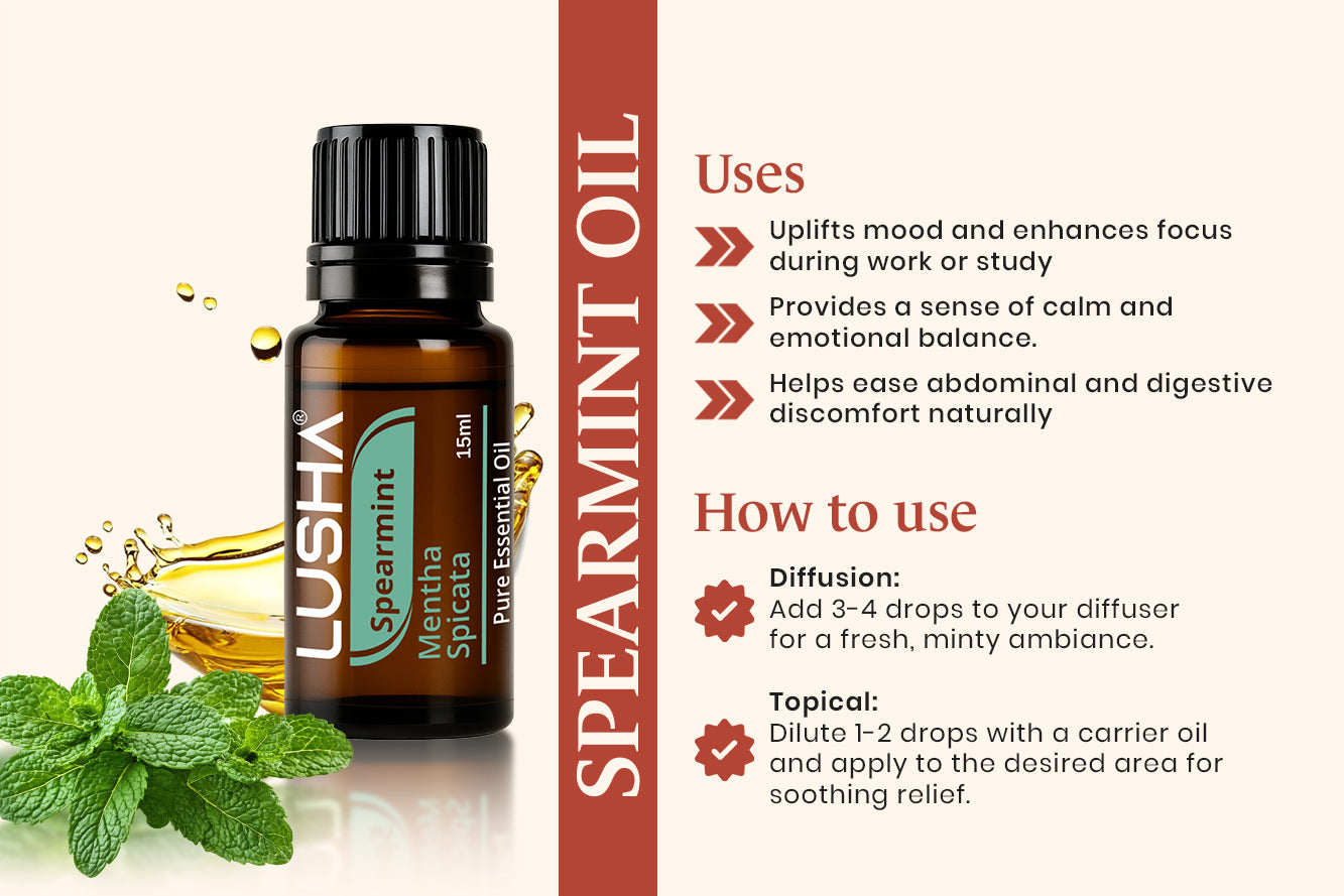 Spearmint Essential Oil uses image