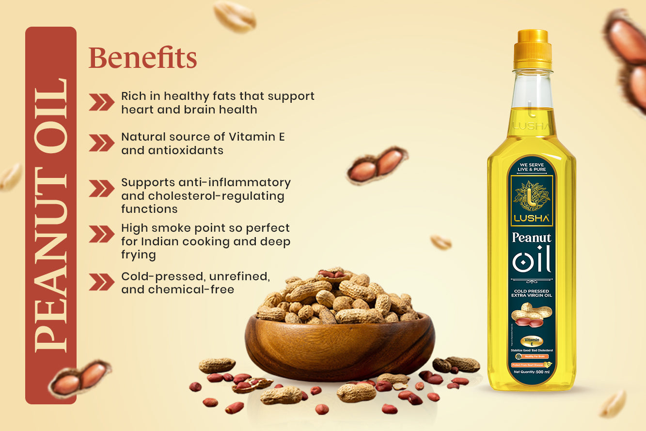 Lusha Cold-Pressed Peanut Oil – Pure, Nutritious, and Traditionally Extracted benefits image