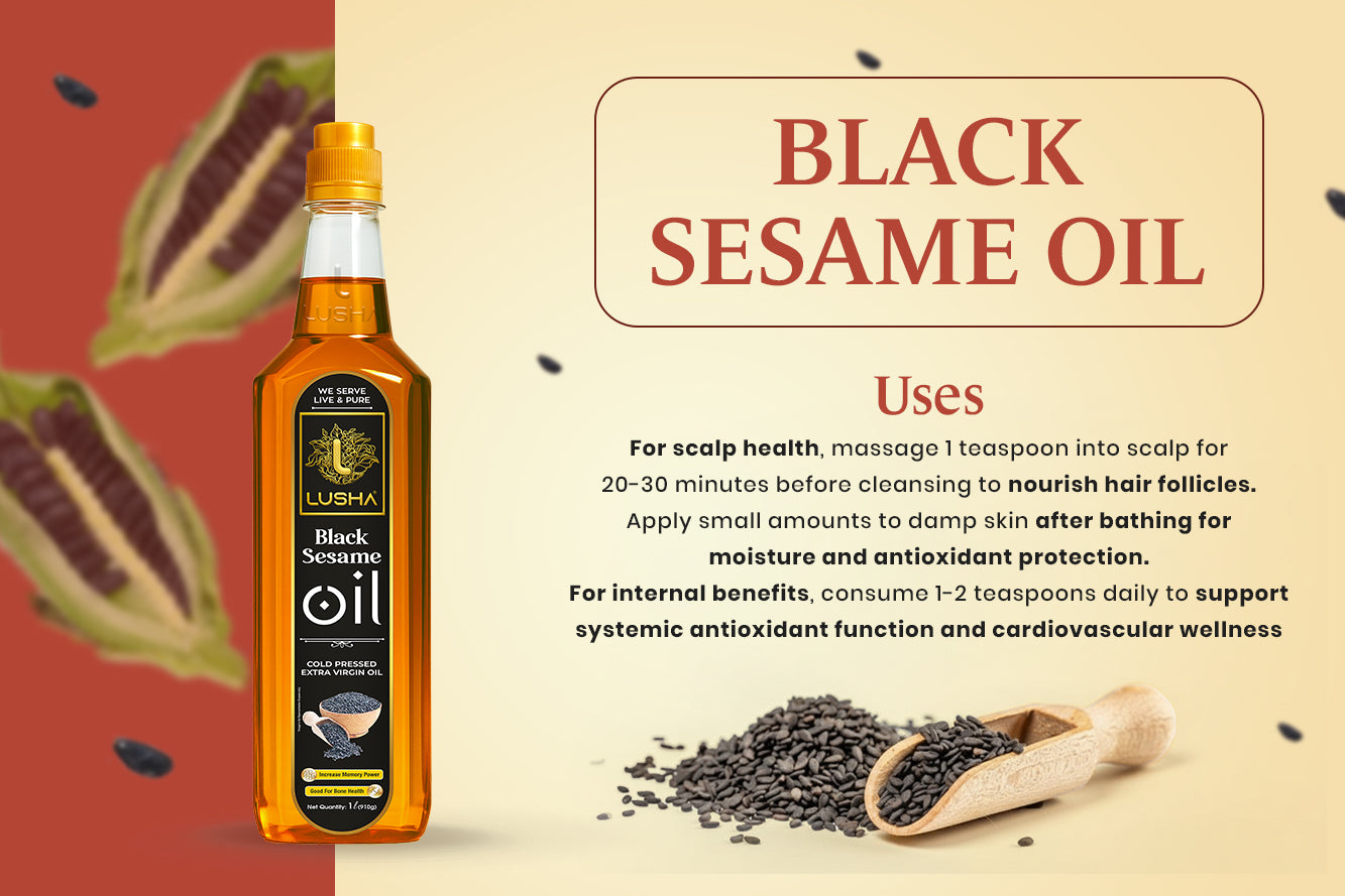 Black Sesame Oil: Premium Cold-Pressed Wellness Essential uses image
