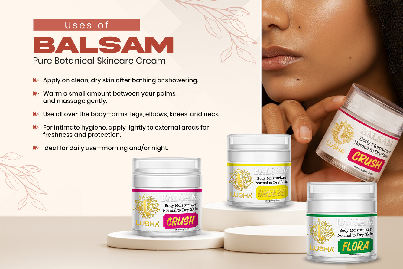 LUSHA Balsam – Pure Botanical Skincare Cream uses image