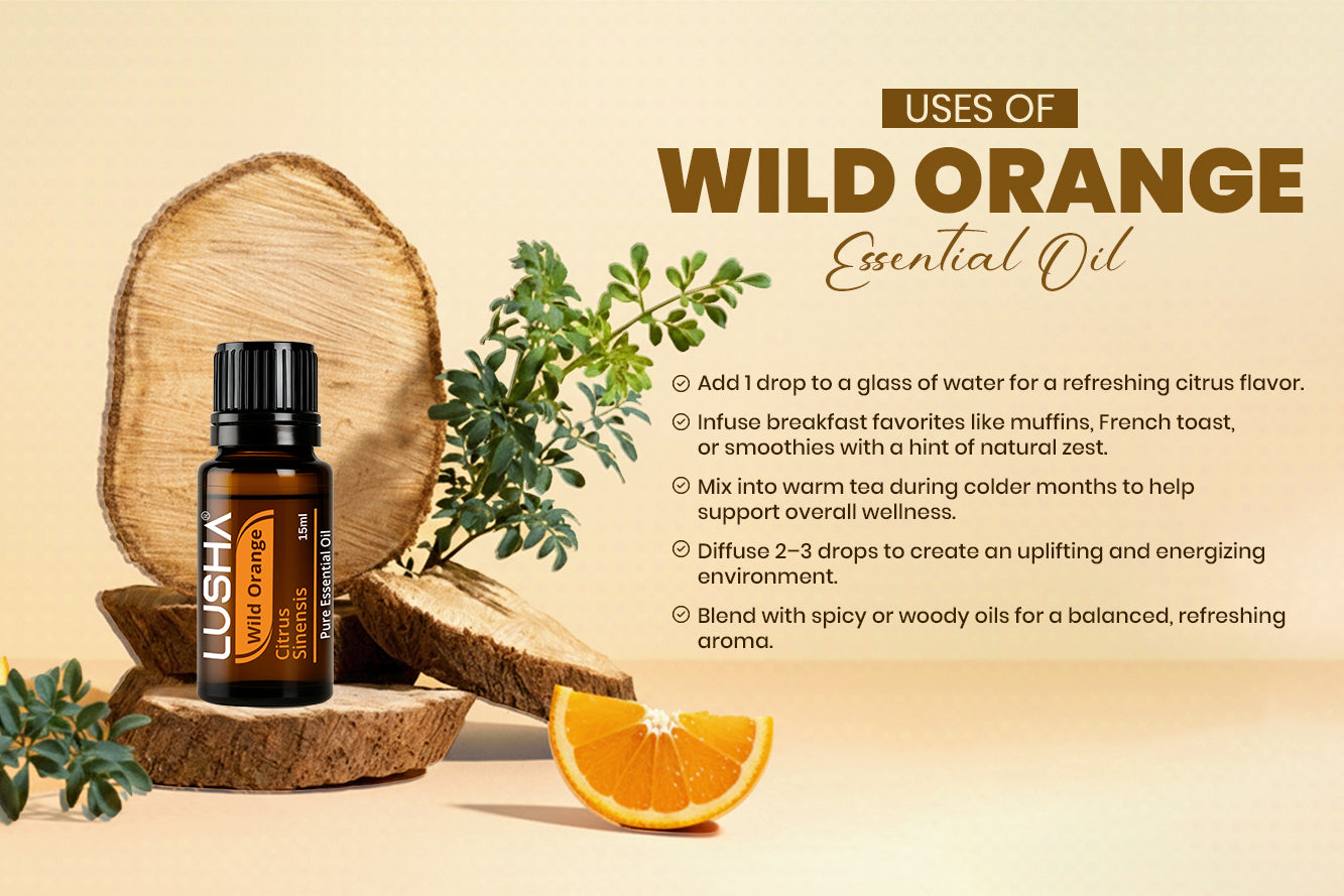 Wild Orange Essential Oil uses image