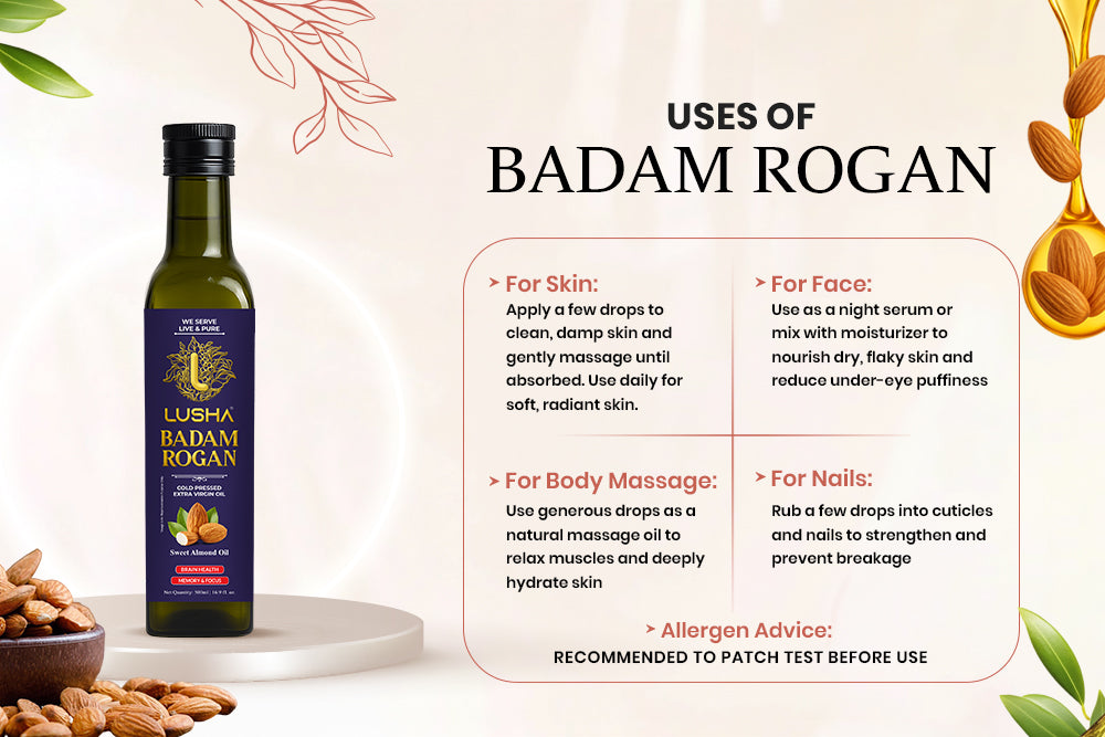 Badam Rogan Oil (Strength Within) uses image