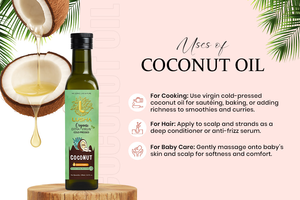 Extra Virgin Coconut Oil (Tender Touch) uses image