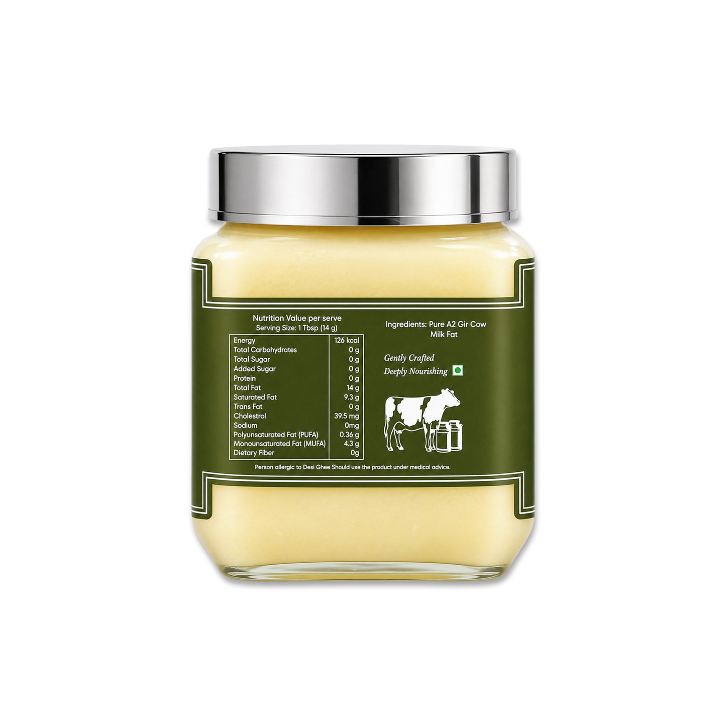 LUSHA A2 Gir Cow Desi Ghee  (Steam Crafted. Bilona Churned. Made Live)