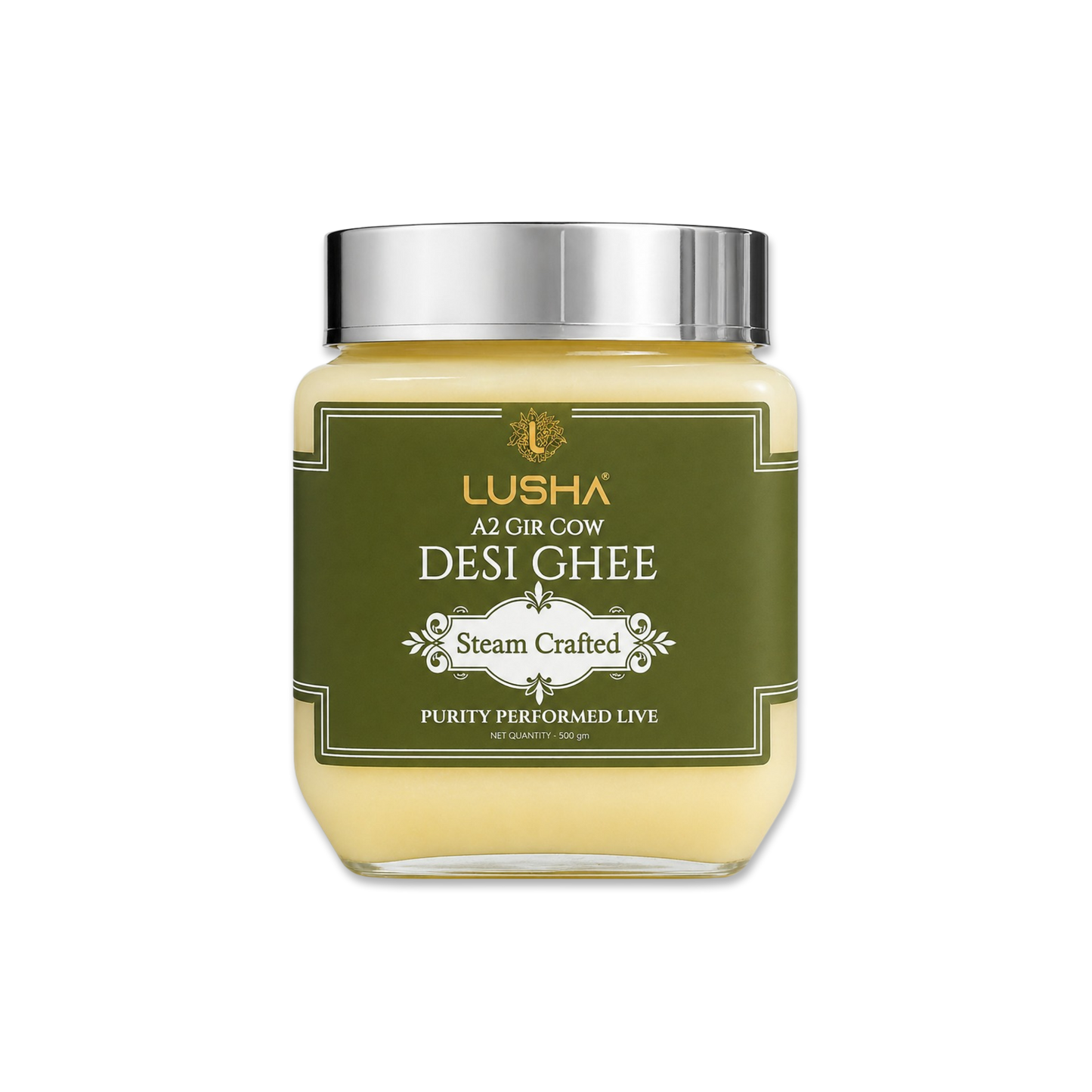 LUSHA A2 Gir Cow Desi Ghee  (Steam Crafted. Bilona Churned. Made Live)
