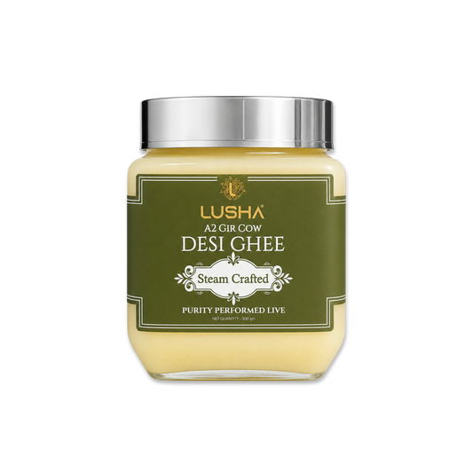 LUSHA A2 Gir Cow Desi Ghee  (Steam Crafted. Bilona Churned. Made Live)