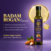 Lusha Pure Badam Rogan Oil — Cold-Pressed Almond Oil for Skin, Face & Body