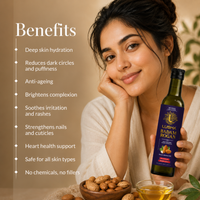 Lusha Pure Badam Rogan Oil — Cold-Pressed Almond Oil for Skin, Face & Body