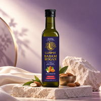 Lusha Pure Badam Rogan Oil — Cold-Pressed Almond Oil for Skin, Face & Body