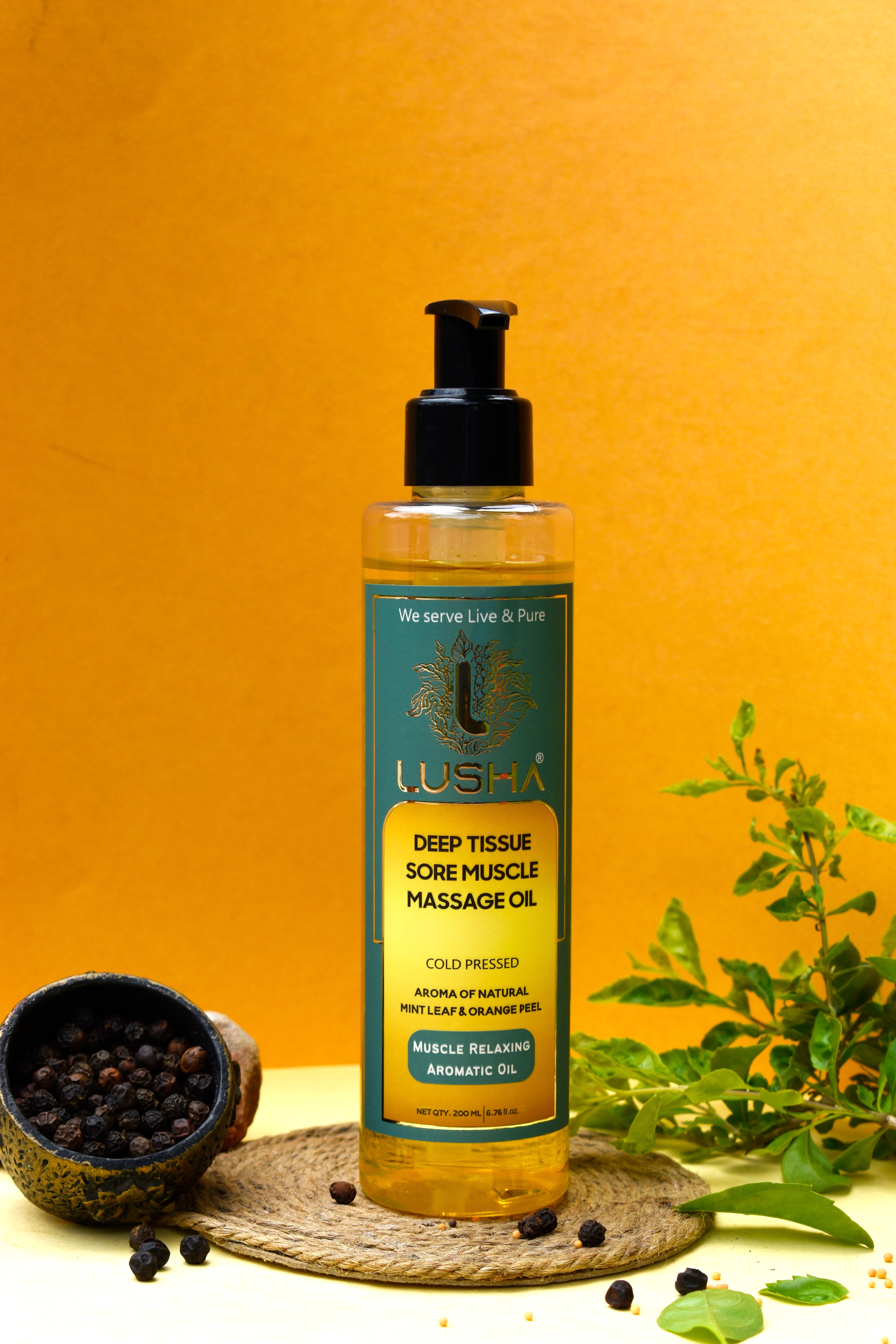 <b><strong>LUSHA Deep Tissue Massage Oil Blend – Winter Relief for Muscles & Joints</strong></b>