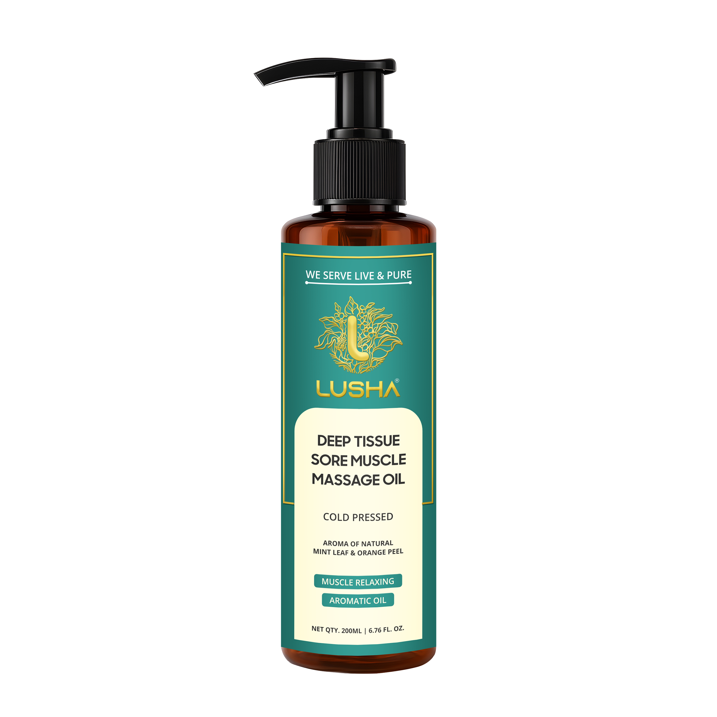 LUSHA Deep Tissue Massage Oil Blend – Relief for Muscles & Joints – Lusha