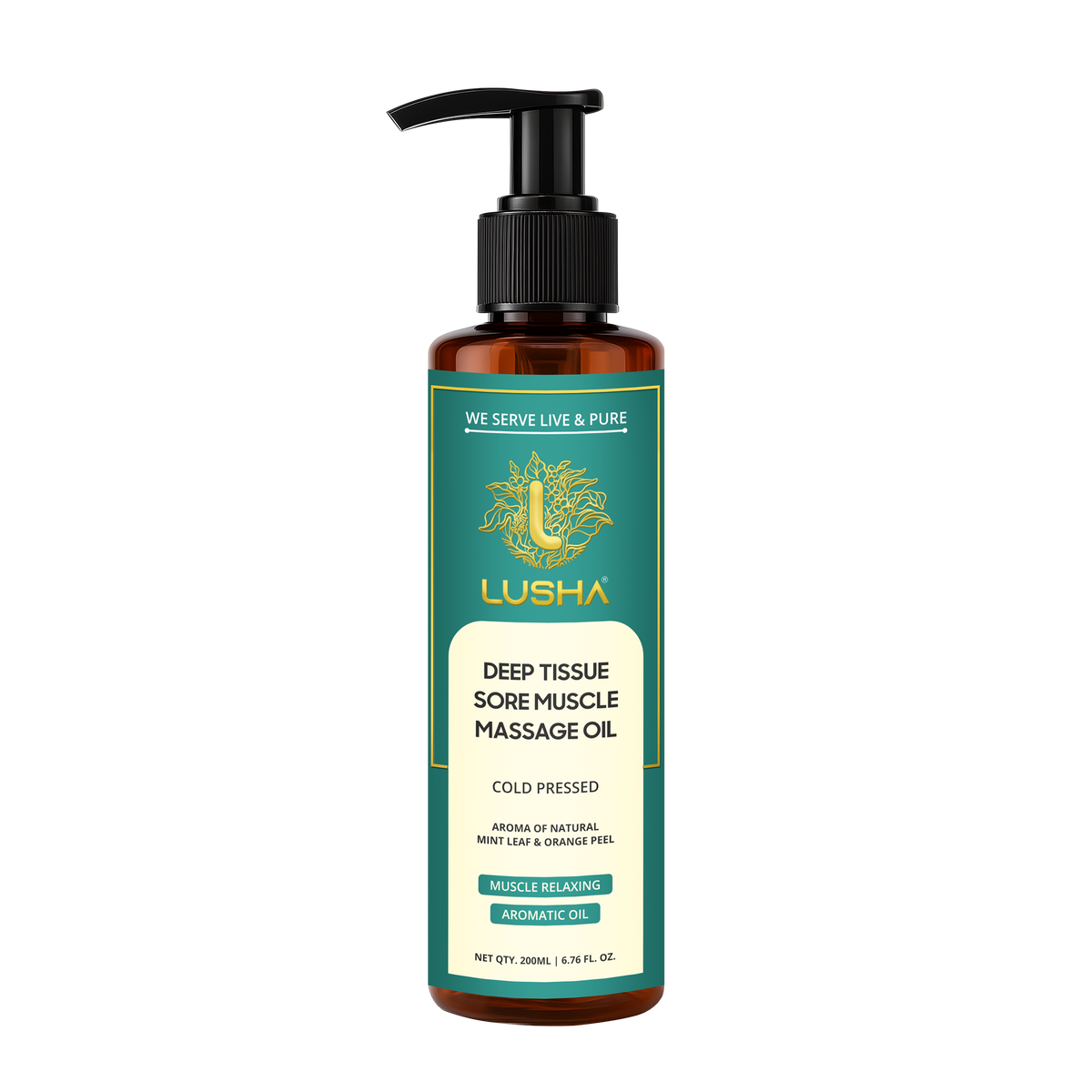 LUSHA Deep Tissue Massage Oil Blend – Relief for Muscles & Joints