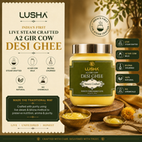 LUSHA A2 Gir Cow Desi Ghee  (Steam Crafted. Bilona Churned. Made Live)