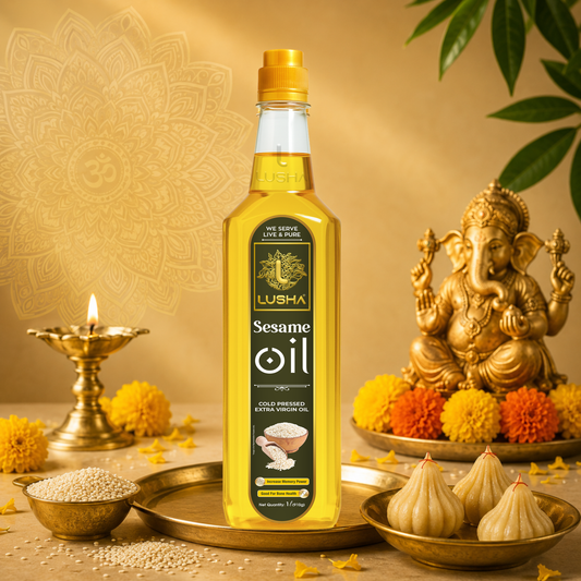 Lusha Cold-Pressed Sesame Oil – Nutritious, Aromatic, and Healthy Cooking Oil