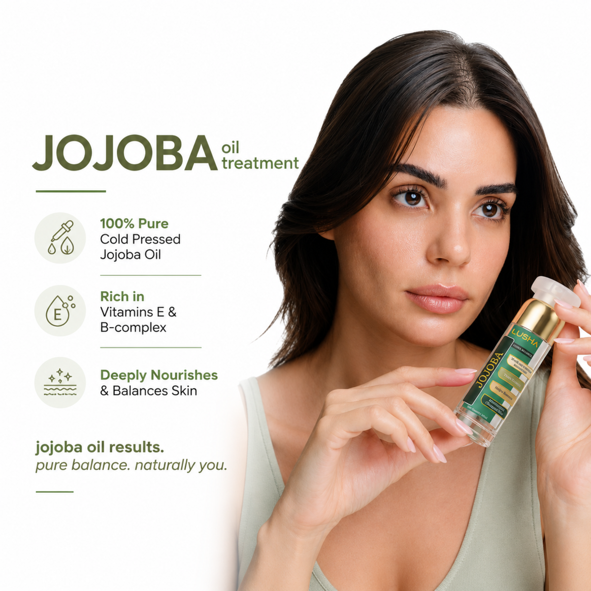 Jojoba Oil - Skin Balance & Sebum Control Oil                                                                                                         (ideal for oily, acne-prone & combination skin)