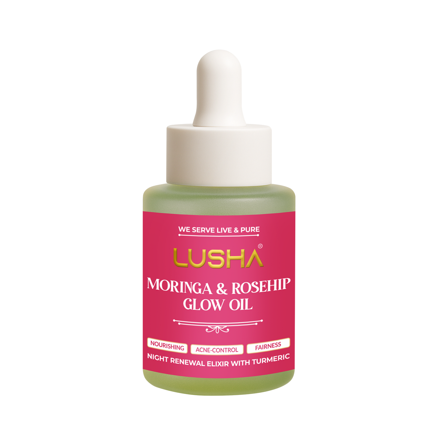 Moringa + Rosehip + Turmeric Oil  – Corrective Glow Oil (targets pigmentation, fine lines & uneven skin tone)