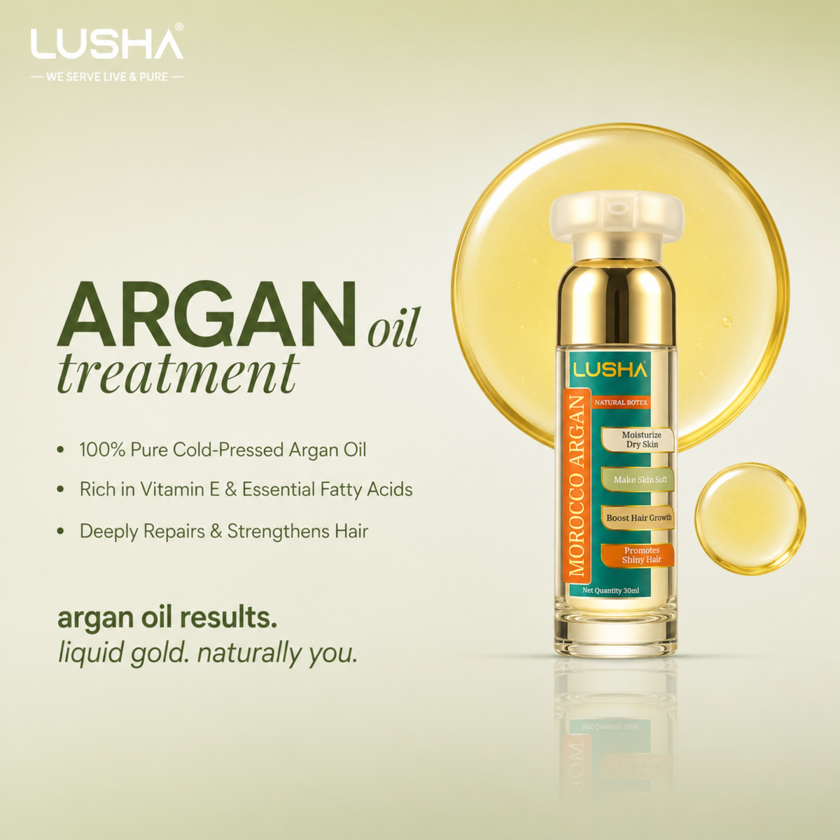 Argan Oil - Deep Moisture & Strengthening Oil (nourishes hair, skin & nails)