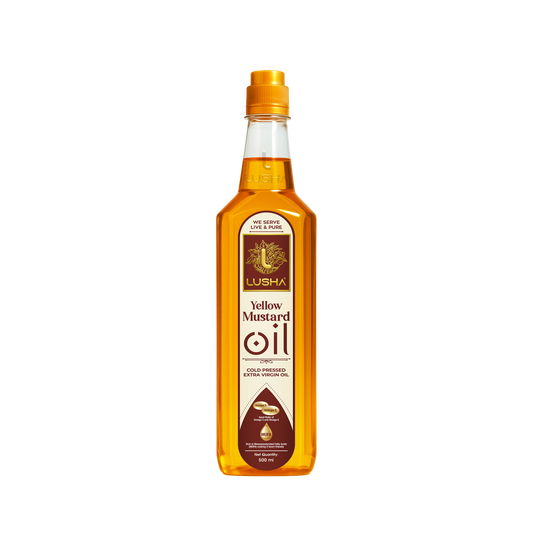 Lusha Cold-Pressed Mustard Oil – Pure, Authentic, and Heart-Healthy Cooking Oil