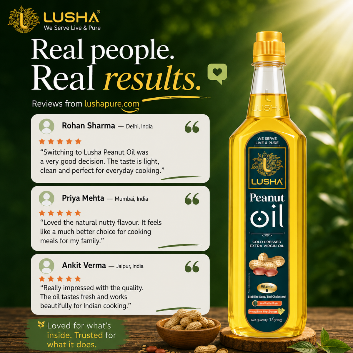 Lusha Cold-Pressed Peanut Oil – Pure, Nutritious, and Traditionally Extracted
