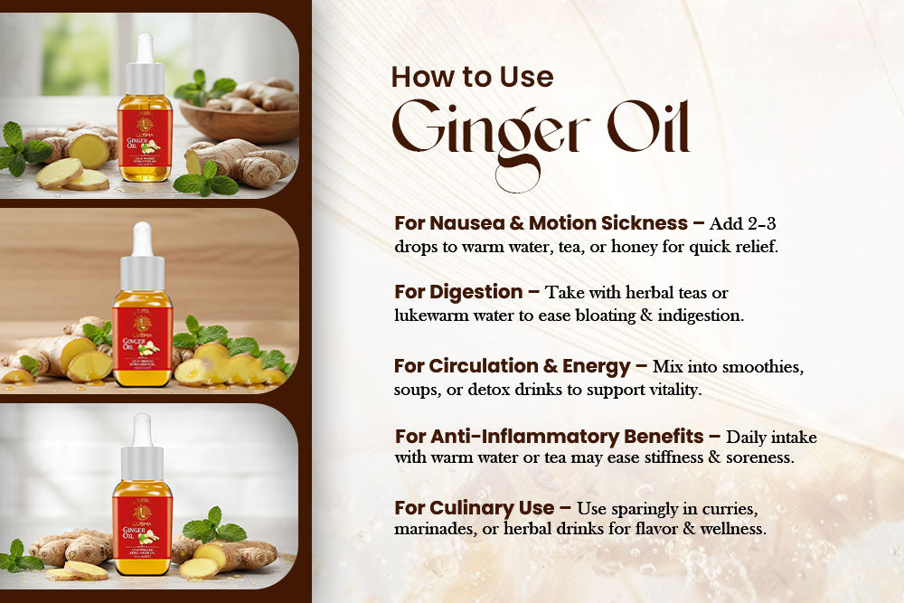 Fire Within - Lusha Ginger Oil uses image