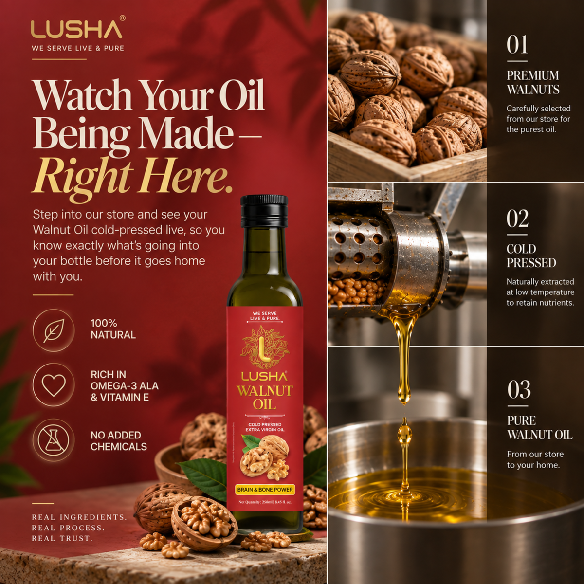 Cold Pressed Walnut Oil (Brain Bloom)