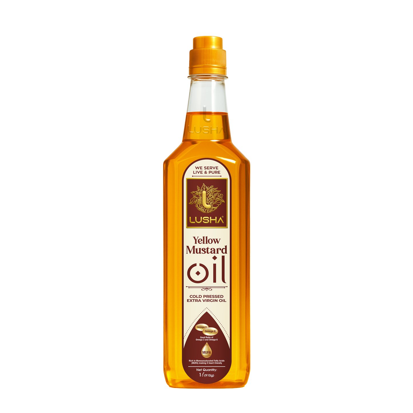 Lusha Cold-Pressed Mustard Oil – Pure, Authentic, and Heart-Healthy Cooking Oil