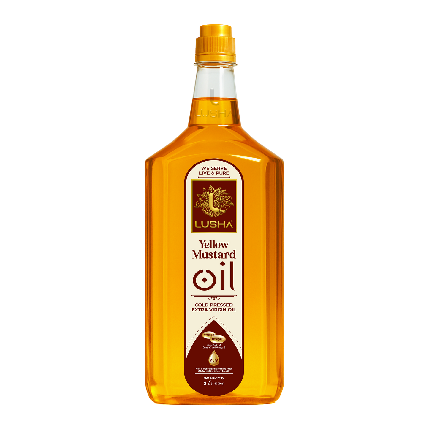 Lusha Cold-Pressed Mustard Oil – Pure, Authentic, and Heart-Healthy Cooking Oil