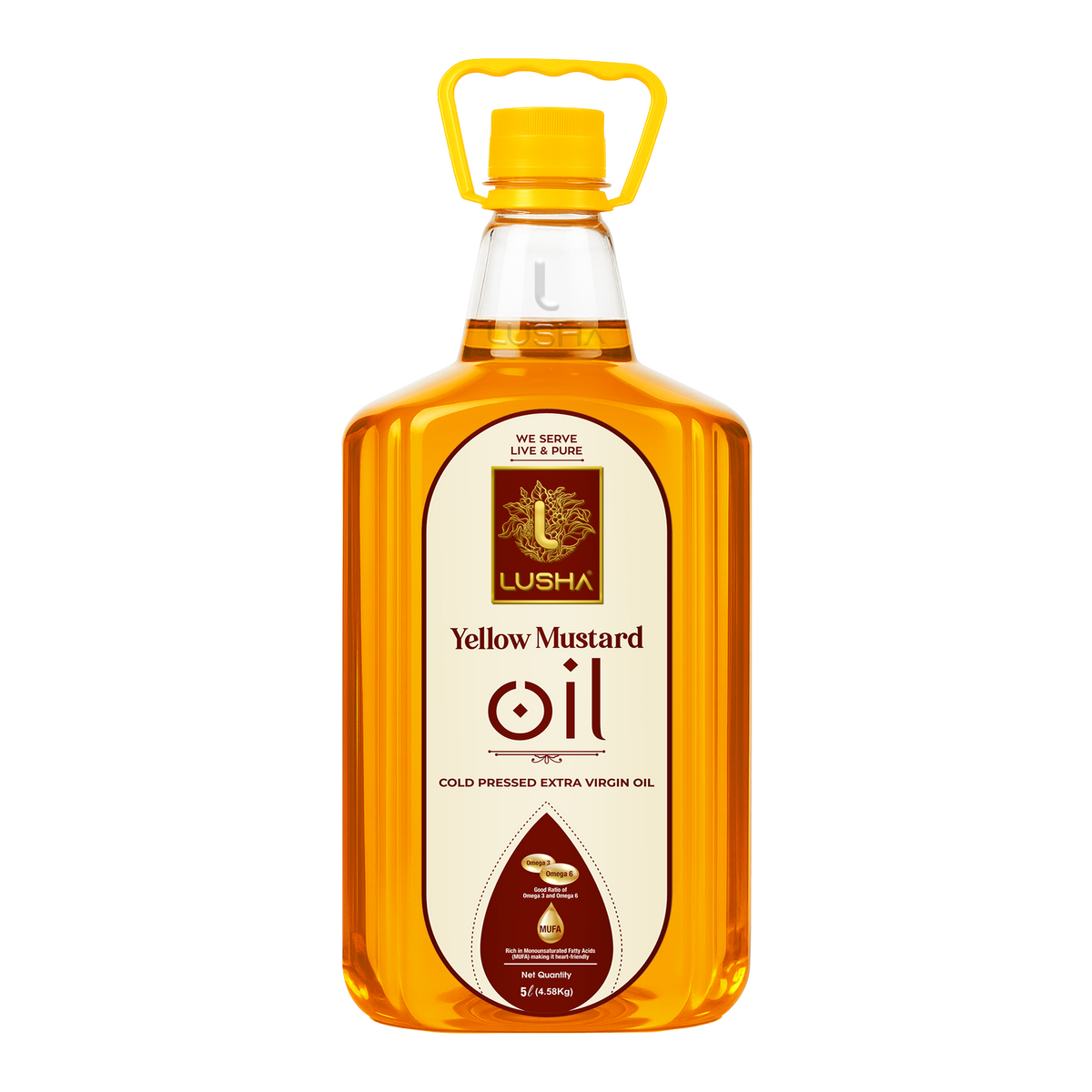 TEST Lusha Cold-Pressed Mustard Oil – Pure, Authentic, and Heart-Healthy Cooking Oil (Copy)