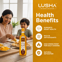 Lusha Cold-Pressed Mustard Oil – Pure, Authentic, and Heart-Healthy Cooking Oil
